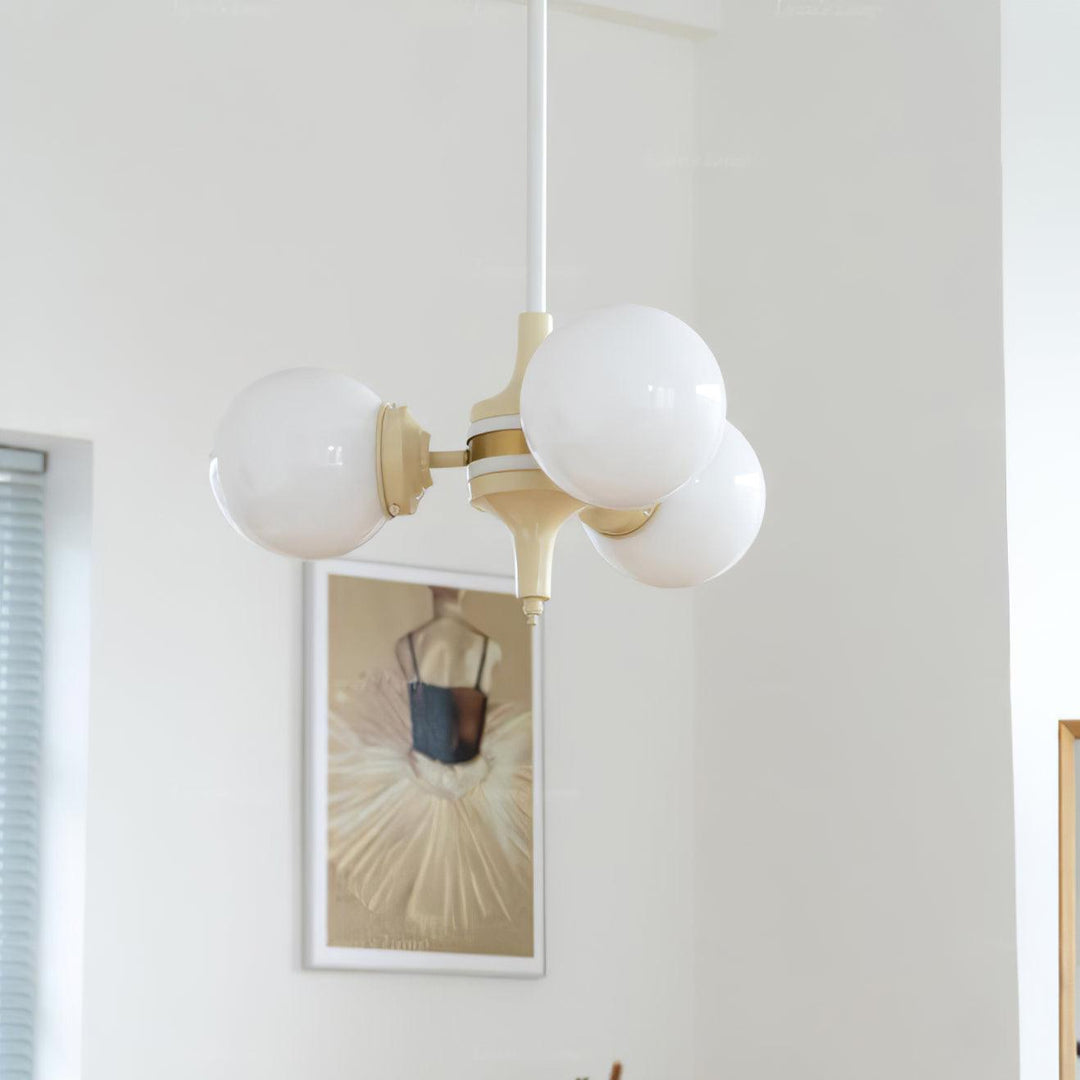 Cream Glass Ball Chandelier - Vakkerlight