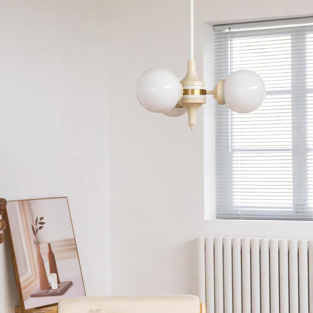 Cream Glass Ball Chandelier - Vakkerlight