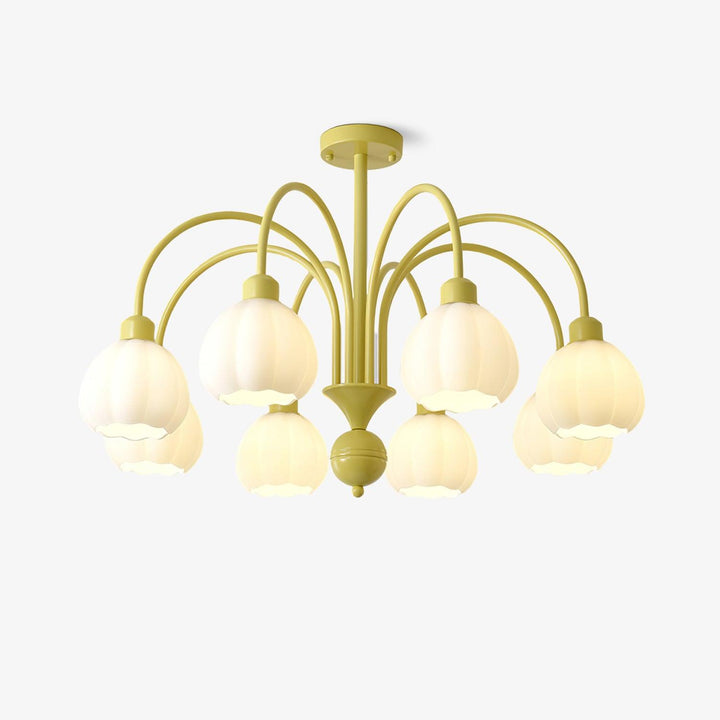 Cream Pumpkin Ball Chandelier - Vakkerlight