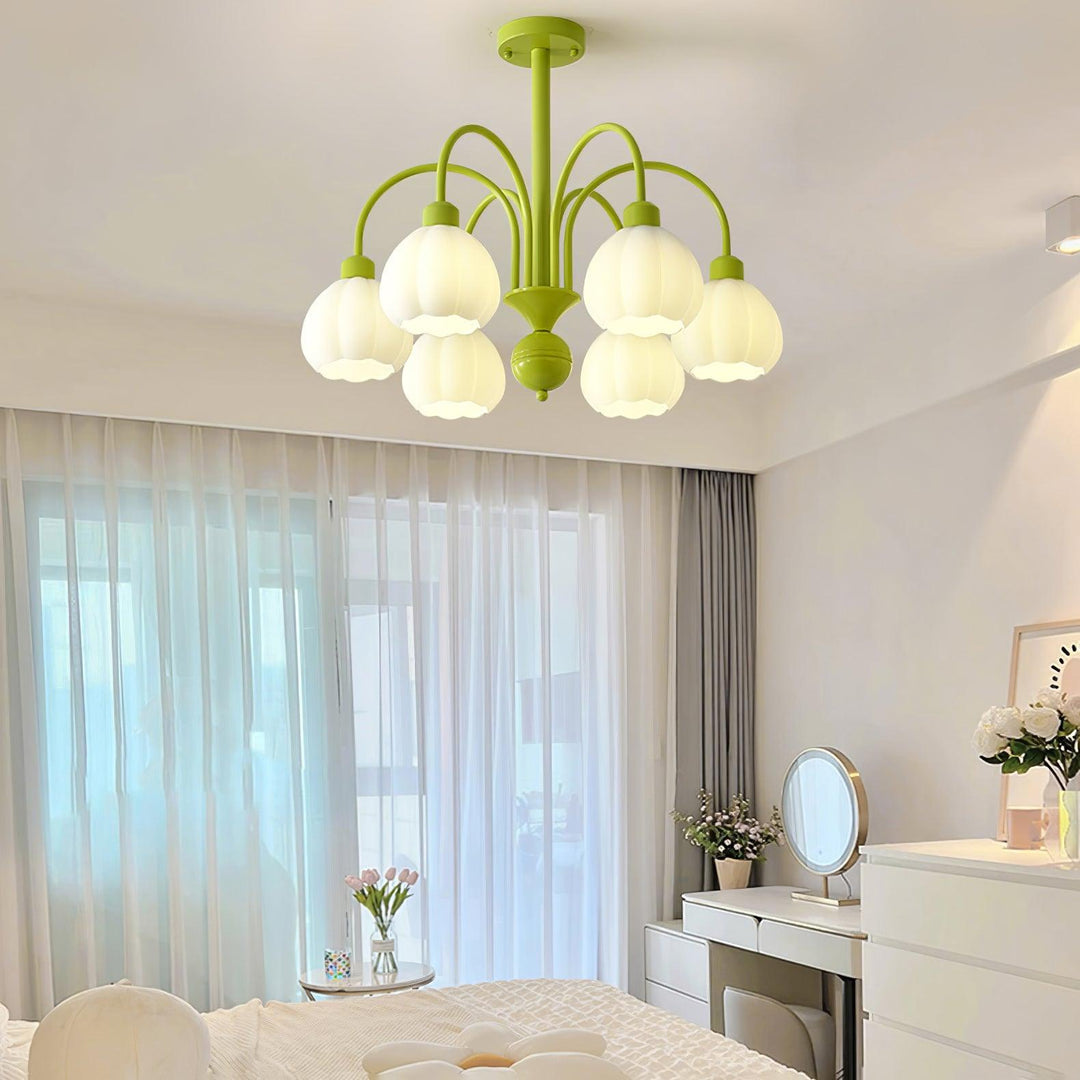 Cream Pumpkin Ball Chandelier - Vakkerlight