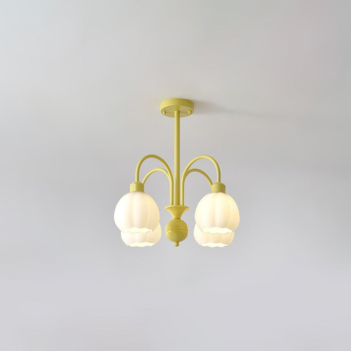 Cream Pumpkin Ball Chandelier - Vakkerlight