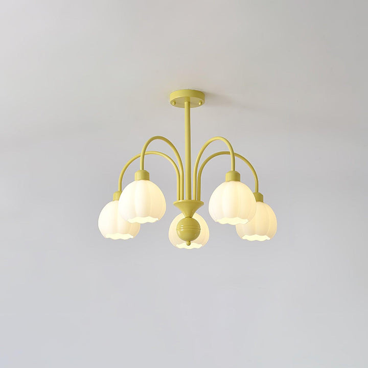 Cream Pumpkin Ball Chandelier - Vakkerlight