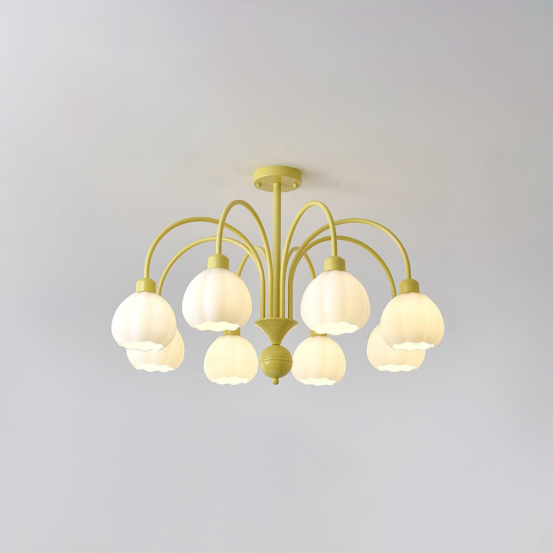 Cream Pumpkin Ball Chandelier - Vakkerlight