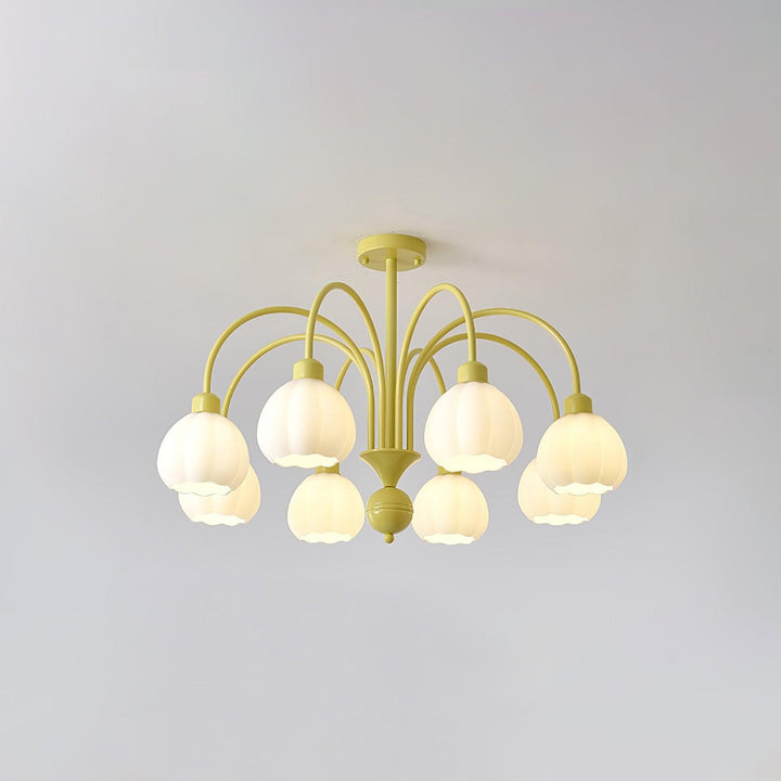 Cream Pumpkin Ball Chandelier - Vakkerlight