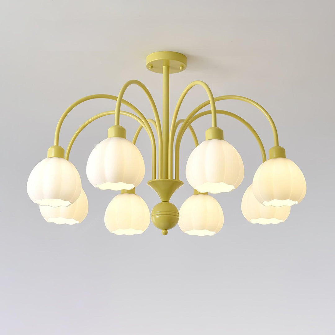 Cream Pumpkin Ball Chandelier - Vakkerlight