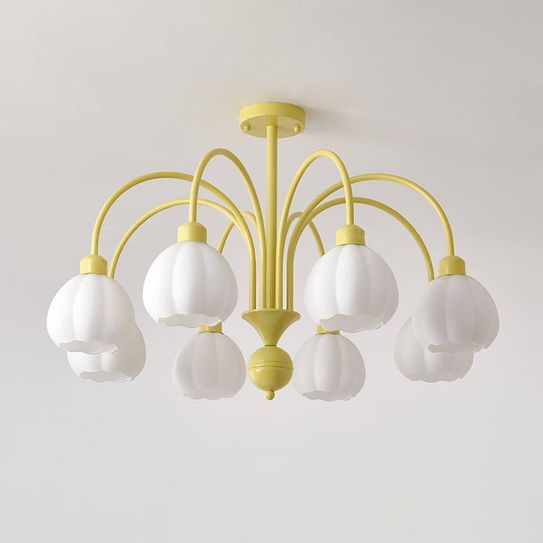 Cream Pumpkin Ball Chandelier - Vakkerlight