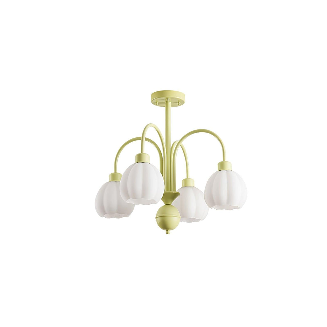 Cream Pumpkin Ball Chandelier - Vakkerlight