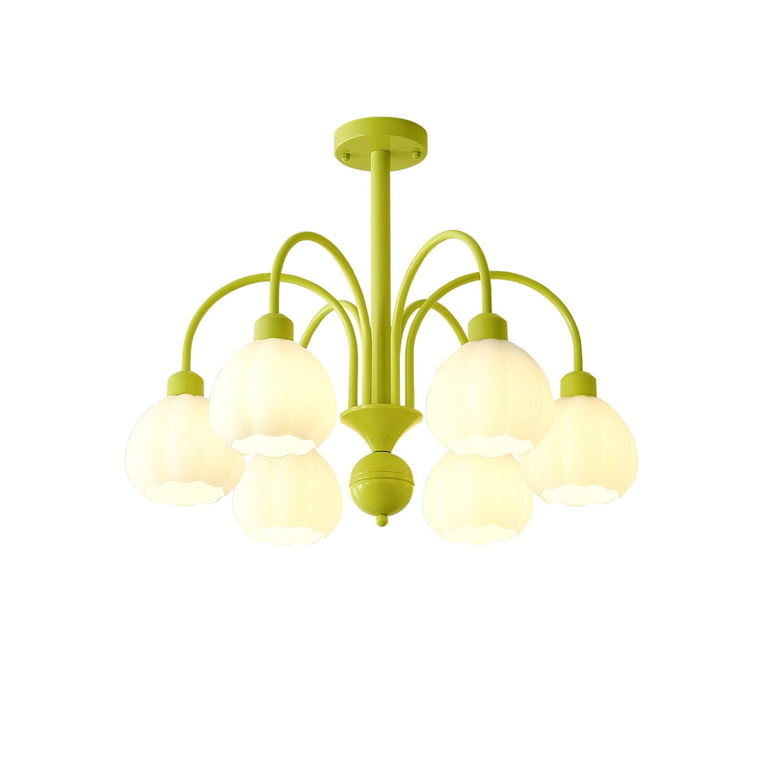 Cream Pumpkin Ball Chandelier - Vakkerlight