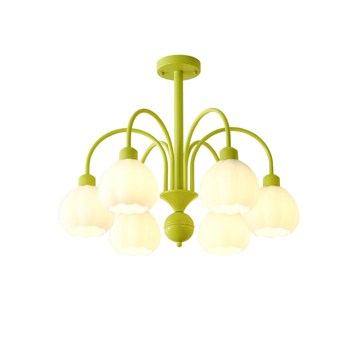 Cream Pumpkin Ball Chandelier - Vakkerlight