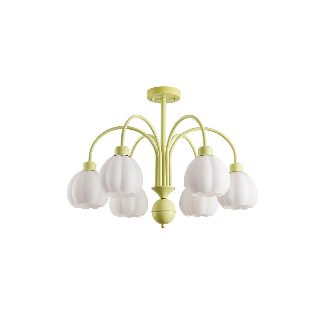 Cream Pumpkin Ball Chandelier - Vakkerlight