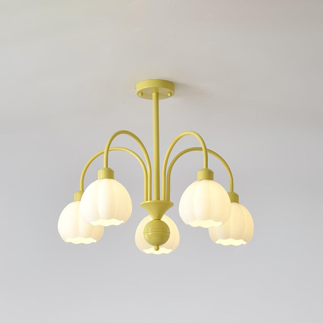 Cream Pumpkin Ball Chandelier - Vakkerlight