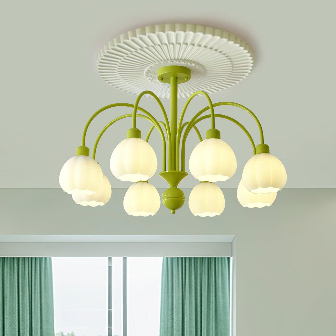 Cream Pumpkin Ball Chandelier - Vakkerlight