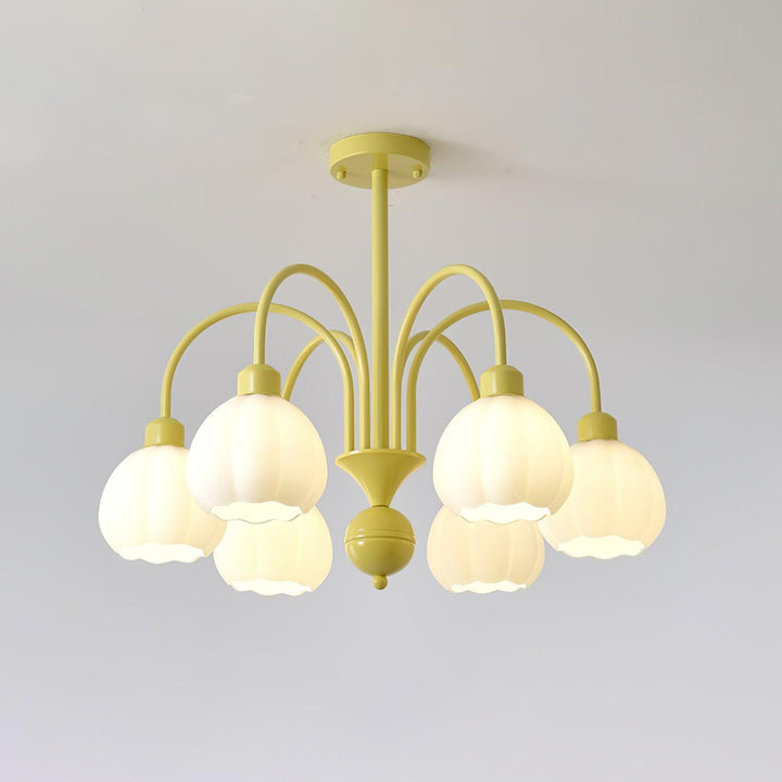 Cream Pumpkin Ball Chandelier - Vakkerlight