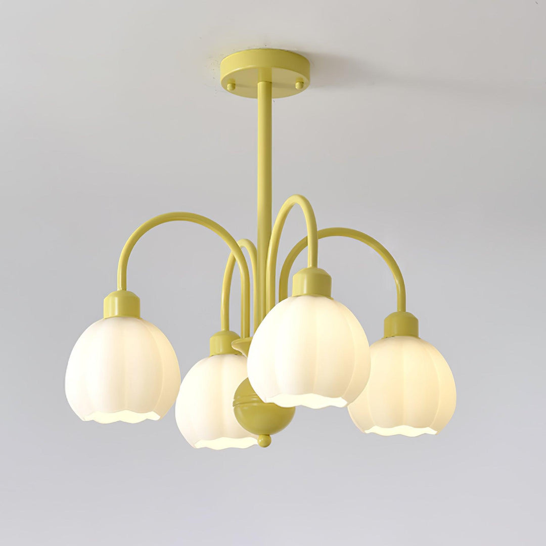 Cream Pumpkin Ball Chandelier - Vakkerlight