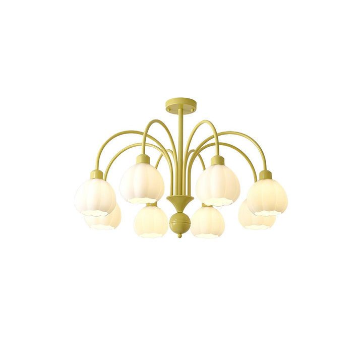 Cream Pumpkin Ball Chandelier - Vakkerlight