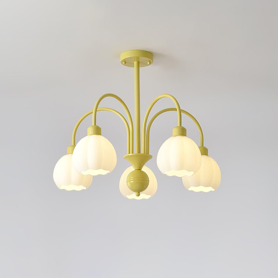 Cream Pumpkin Ball Chandelier - Vakkerlight