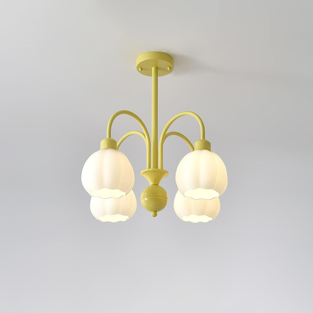 Cream Pumpkin Ball Chandelier - Vakkerlight