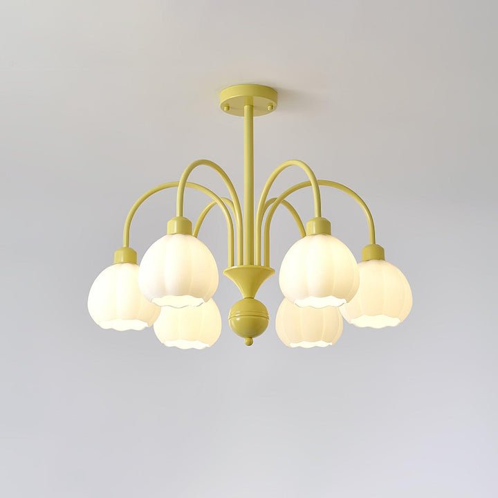 Cream Pumpkin Ball Chandelier - Vakkerlight