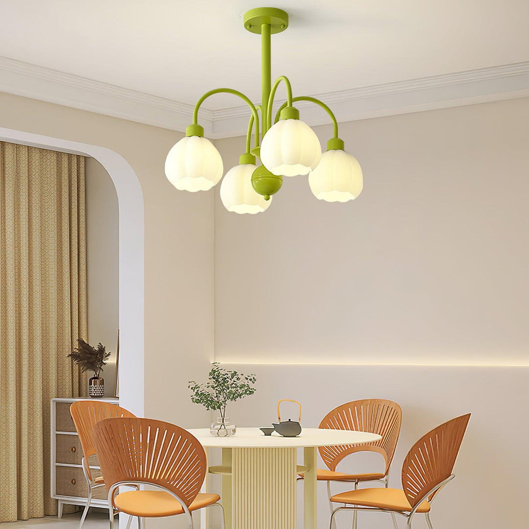 Cream Pumpkin Ball Chandelier - Vakkerlight