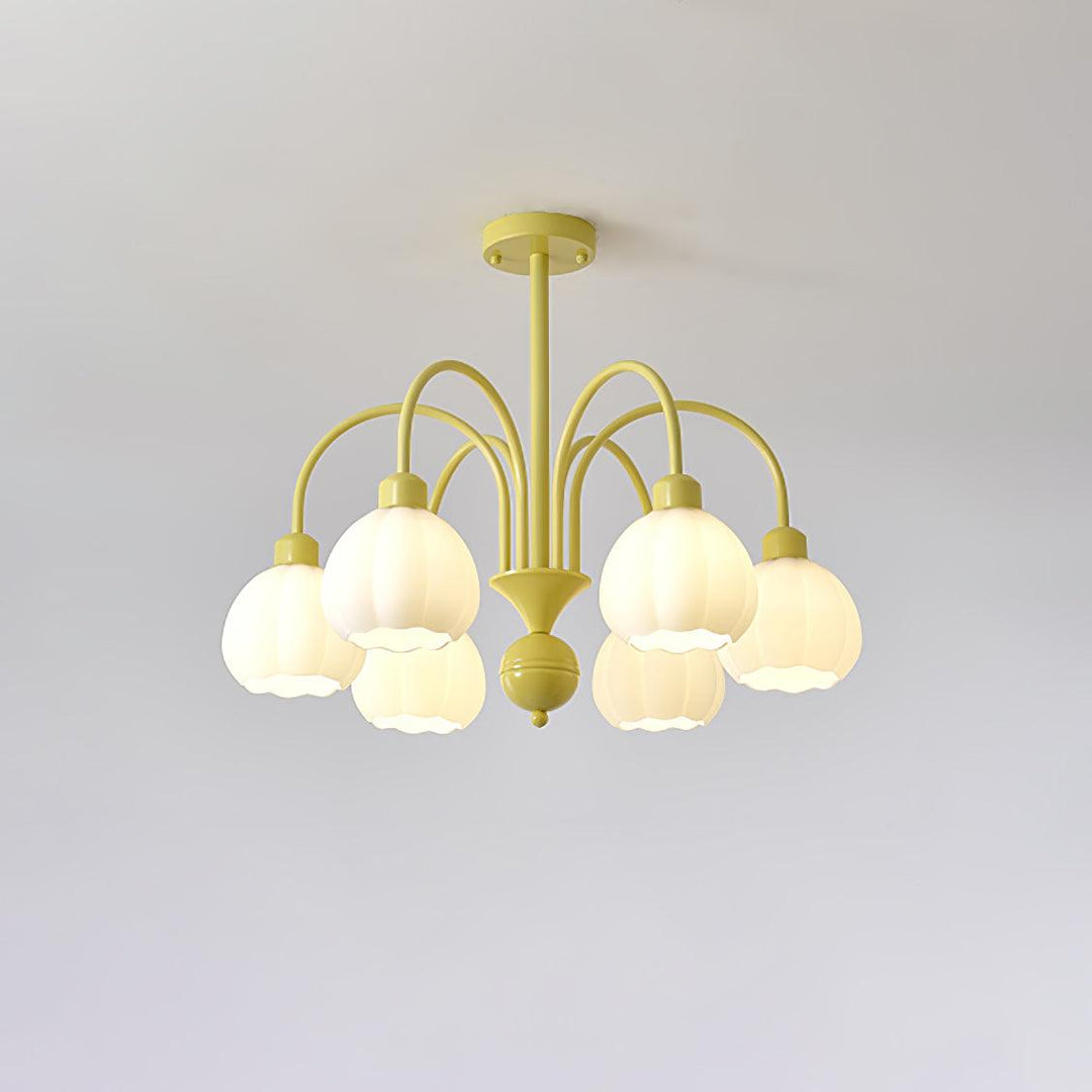 Cream Pumpkin Ball Chandelier - Vakkerlight