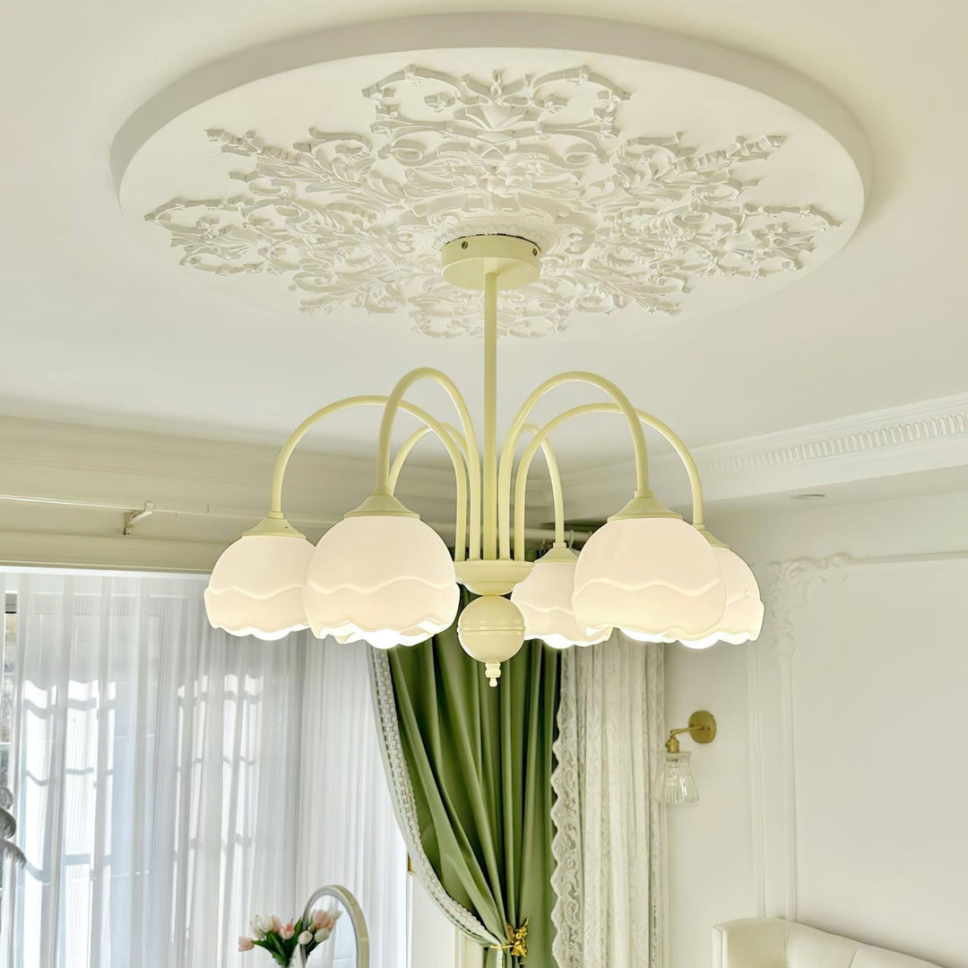 Creamy Glass Chandelier - Vakkerlight