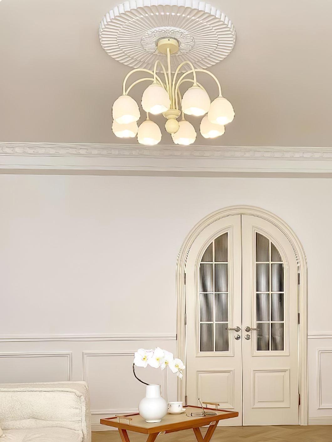 Creamy Glass Chandelier - Vakkerlight