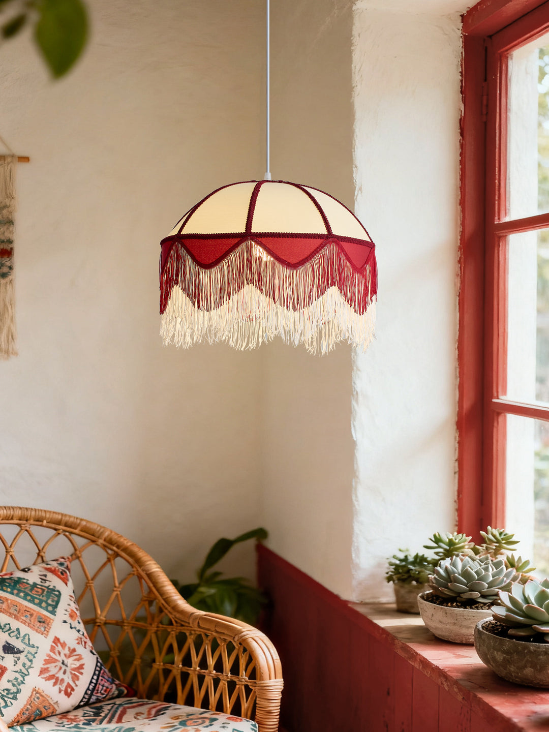 Cremisi Fringe Dome Pendant Light - Vakkerlight