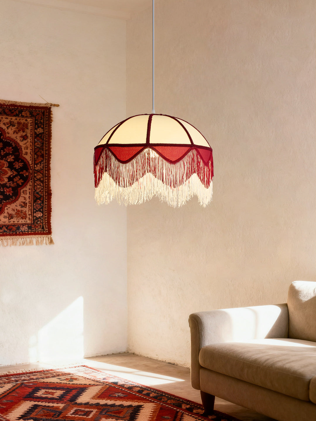 Cremisi Fringe Dome Pendant Light - Vakkerlight