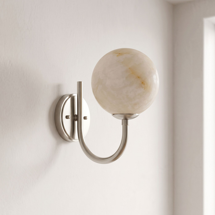 Crescelle Alabaster Globe Wall Sconce