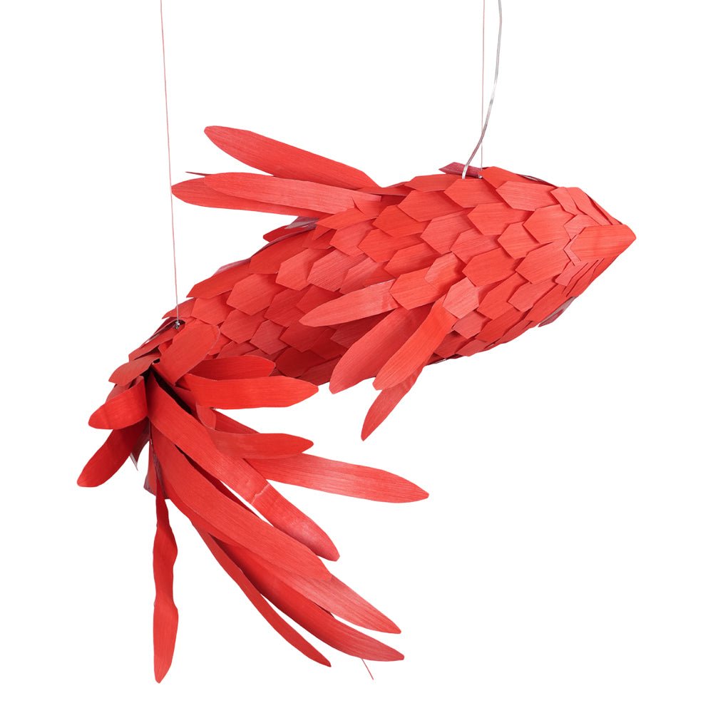 Crimson Swirl Koi Chandelier - Vakkerlight