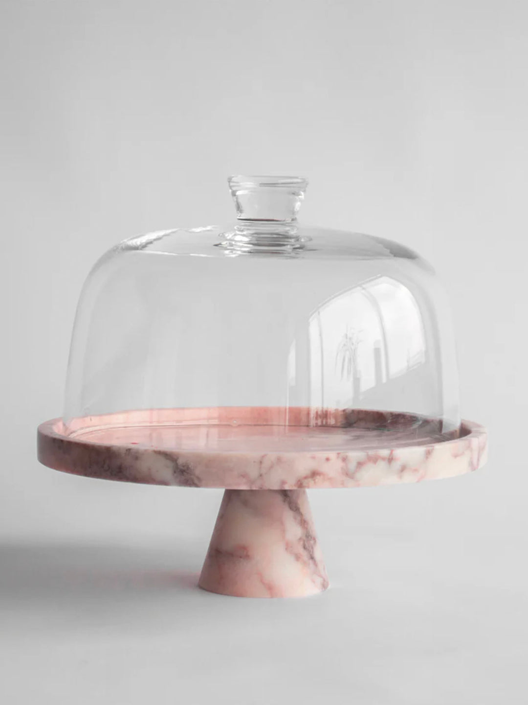 Crimson Marquina Marble Pedestal Tray - Vakkerlight