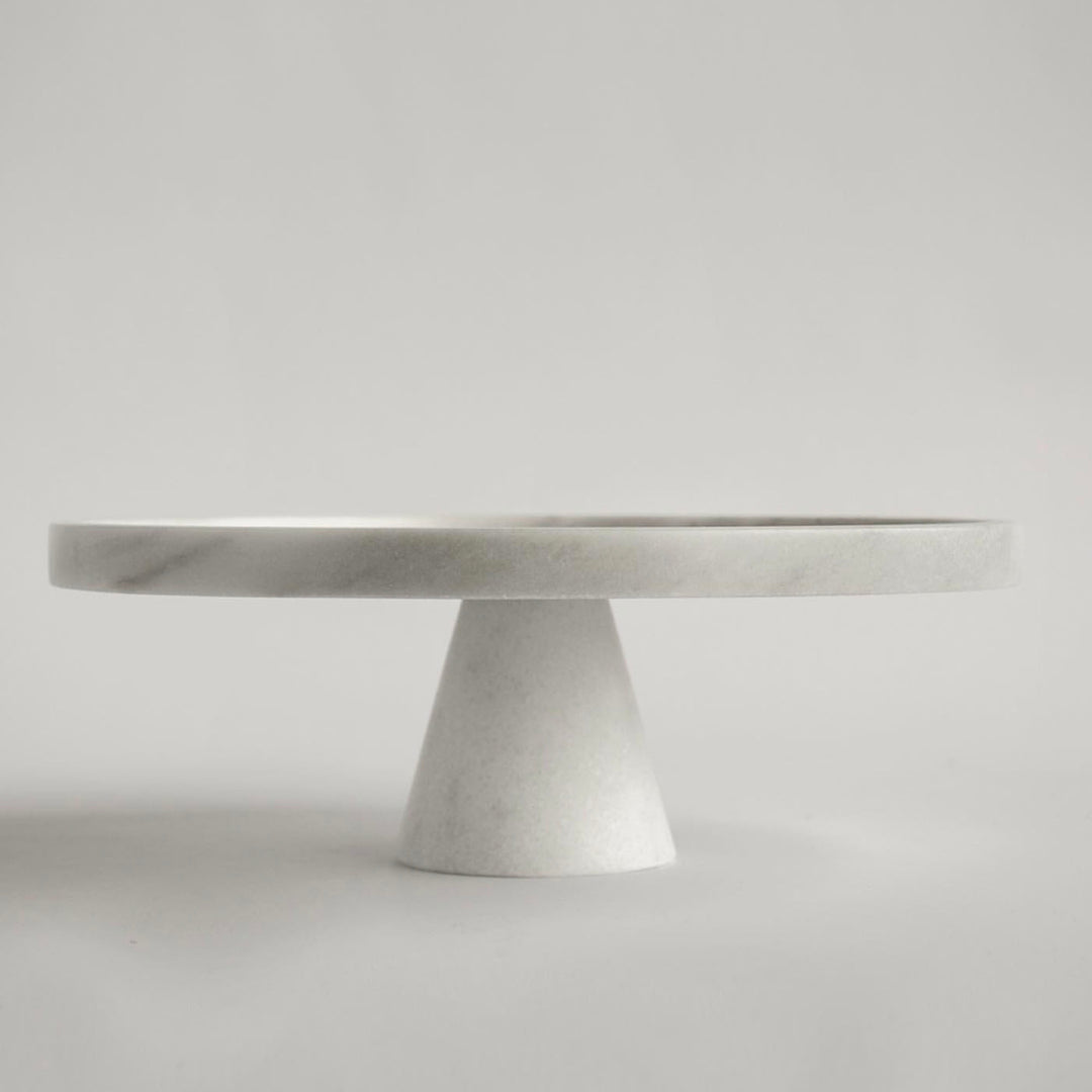 Crimson Marquina Marble Pedestal Tray - Vakkerlight