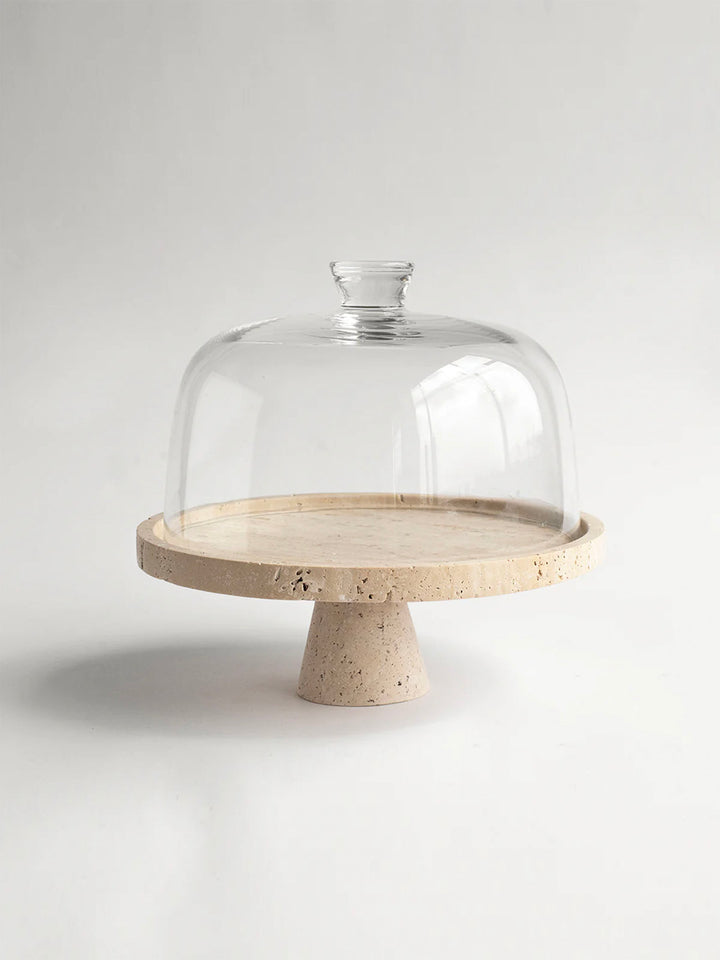 Crimson Marquina Marble Pedestal Tray - Vakkerlight