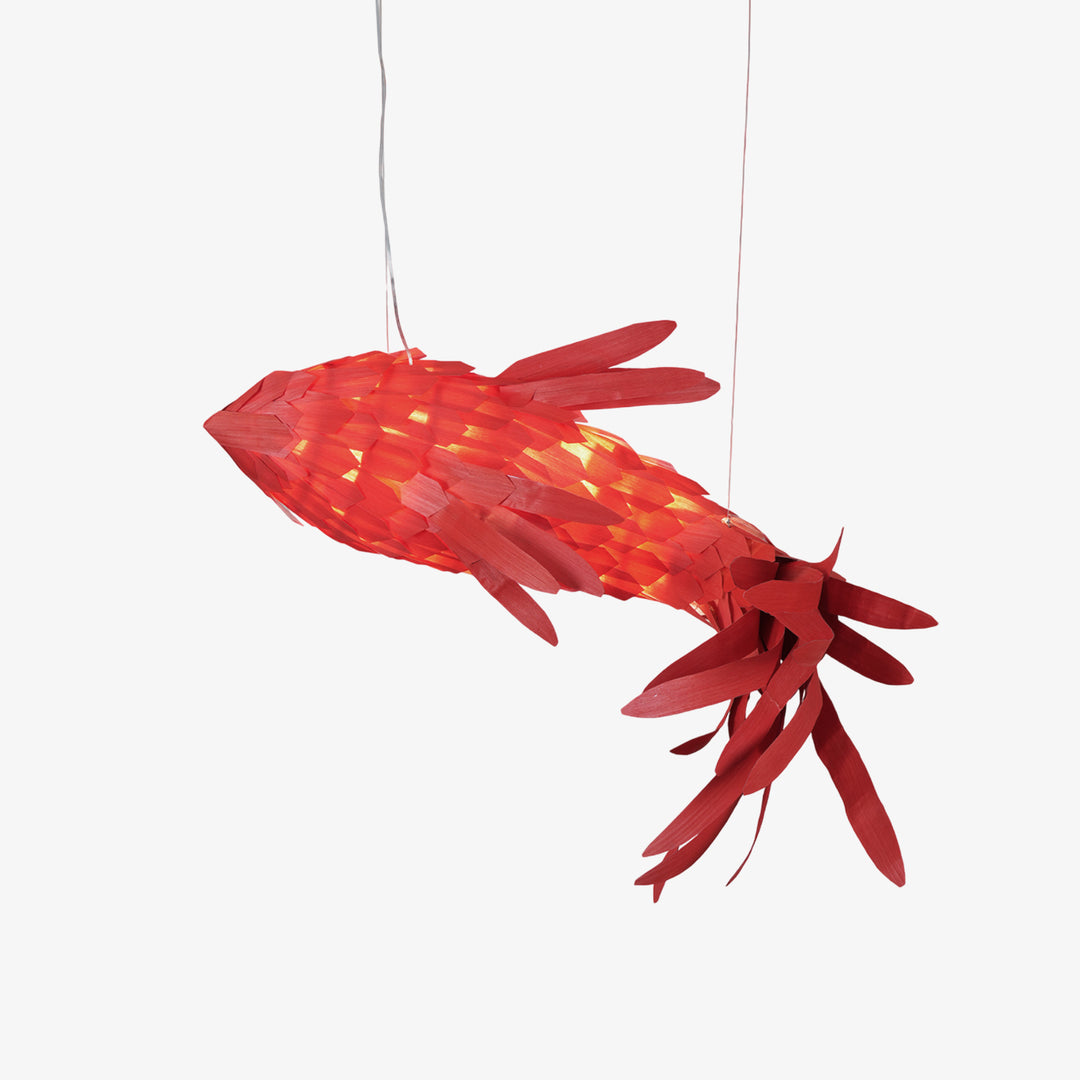 Crimson Swirl Koi Chandelier - Vakkerlight