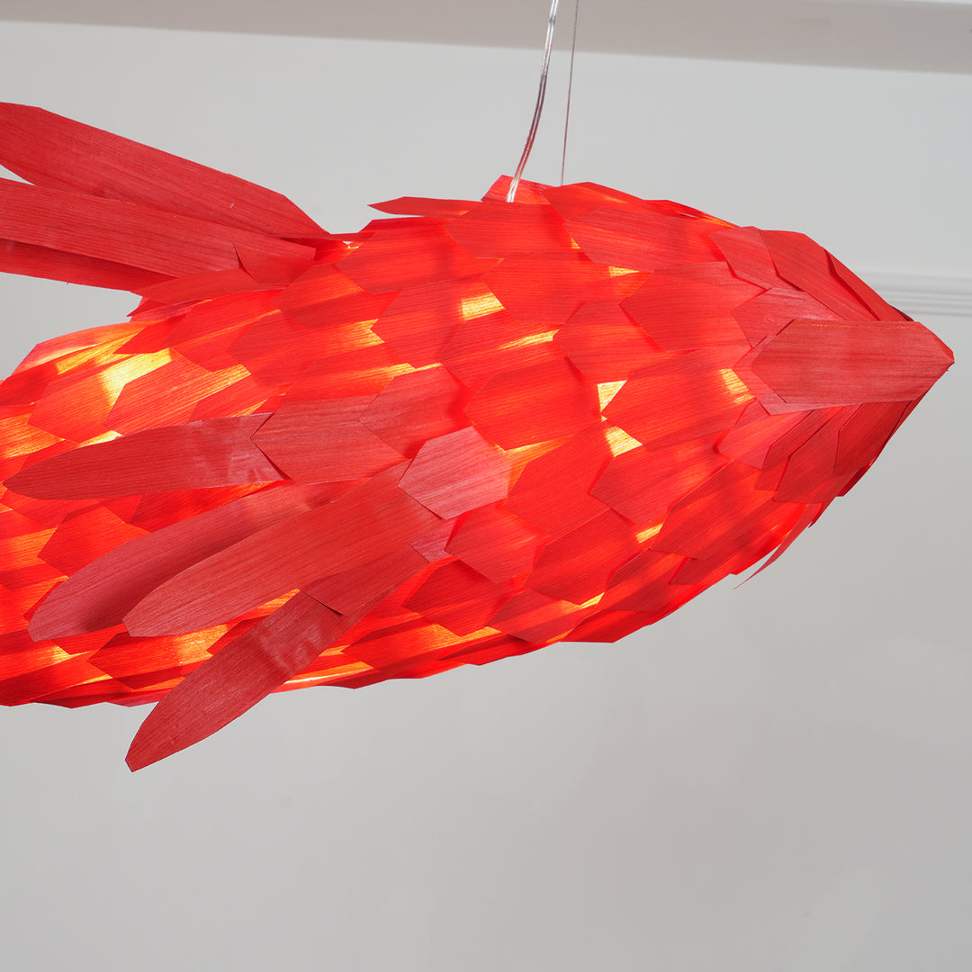 Crimson Swirl Koi Chandelier - Vakkerlight