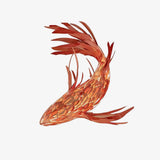 Lámpara de araña Crimson Swirl Koi