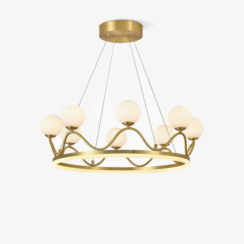 Crown Brass Chandelier - Vakkerlight