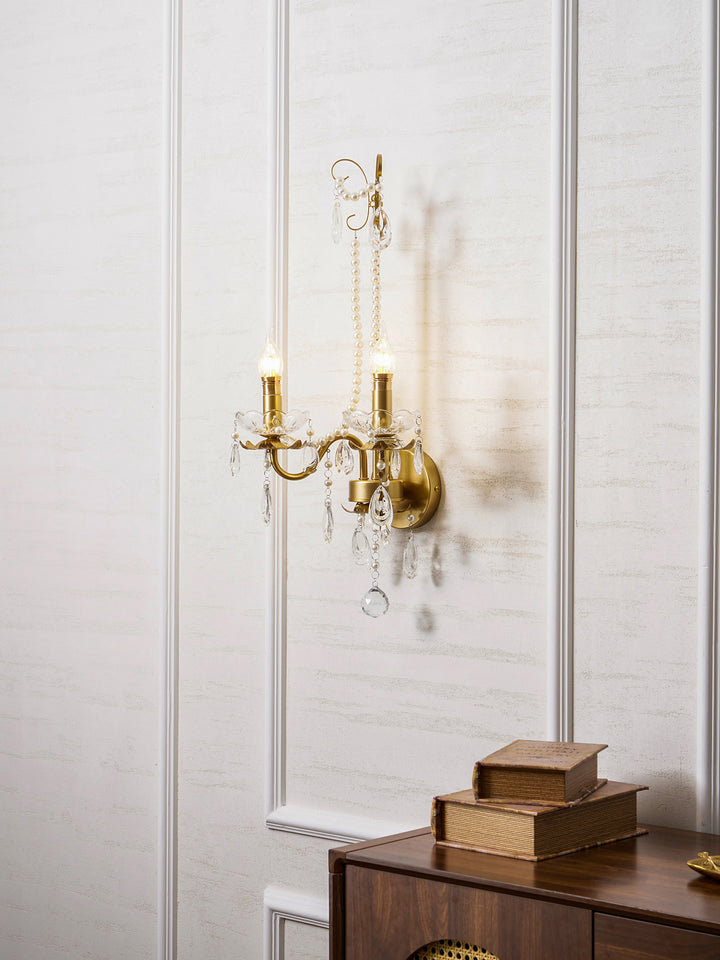 Crystal Pearl Chain Wall Lamp - Vakkerlight