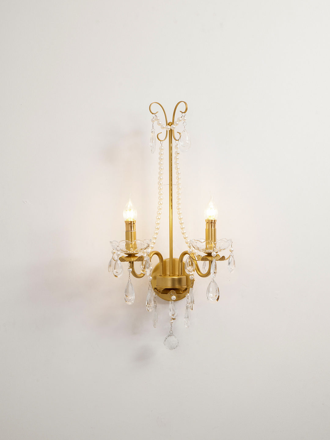 Crystal Pearl Chain Wall Lamp - Vakkerlight