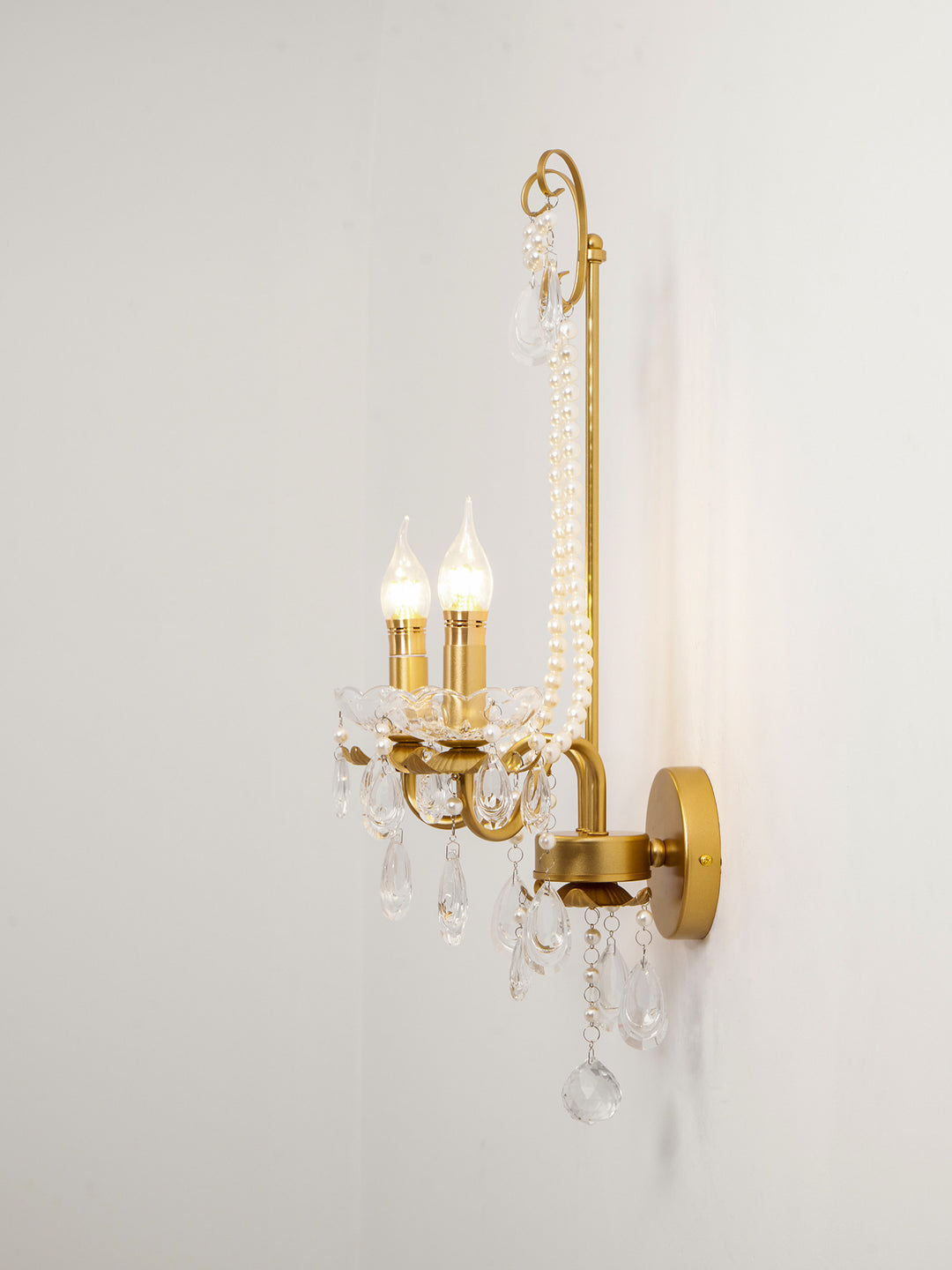 Crystal Pearl Chain Wall Lamp - Vakkerlight