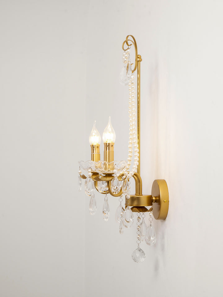 Crystal Pearl Chain Wall Lamp - Vakkerlight