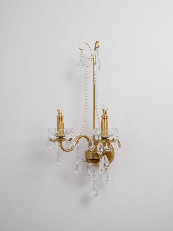 Crystal Pearl Chain Wall Lamp - Vakkerlight