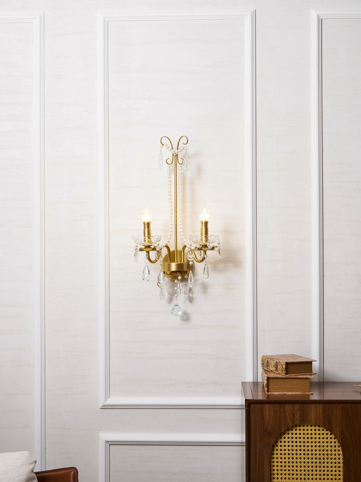 Crystal Pearl Chain Wall Lamp - Vakkerlight