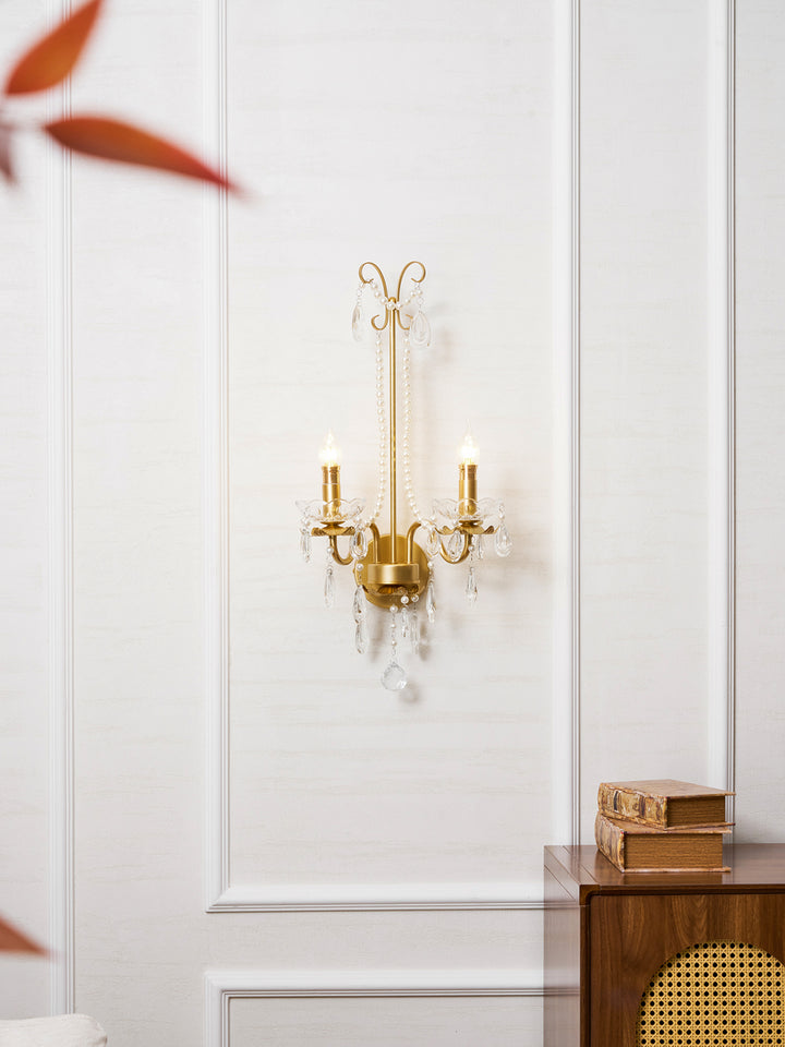 Crystal Pearl Chain Wall Lamp - Vakkerlight