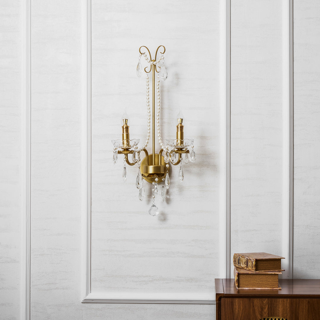 Crystal Pearl Chain Wall Lamp - Vakkerlight