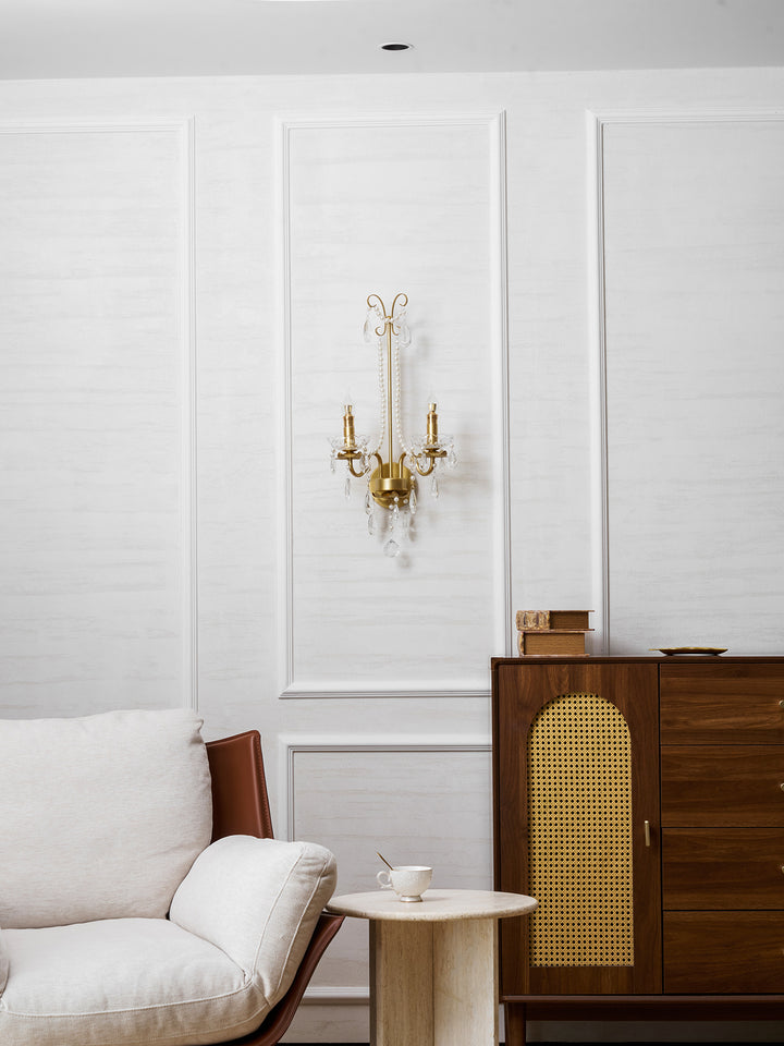 Crystal Pearl Chain Wall Lamp - Vakkerlight