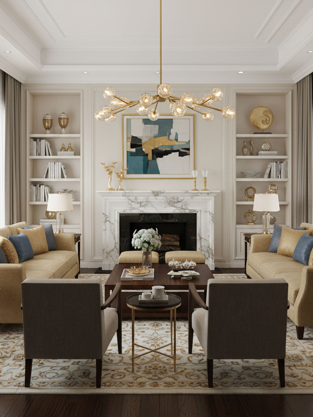 Crystal Ball Round Cluster Chandelier - Vakkerlight