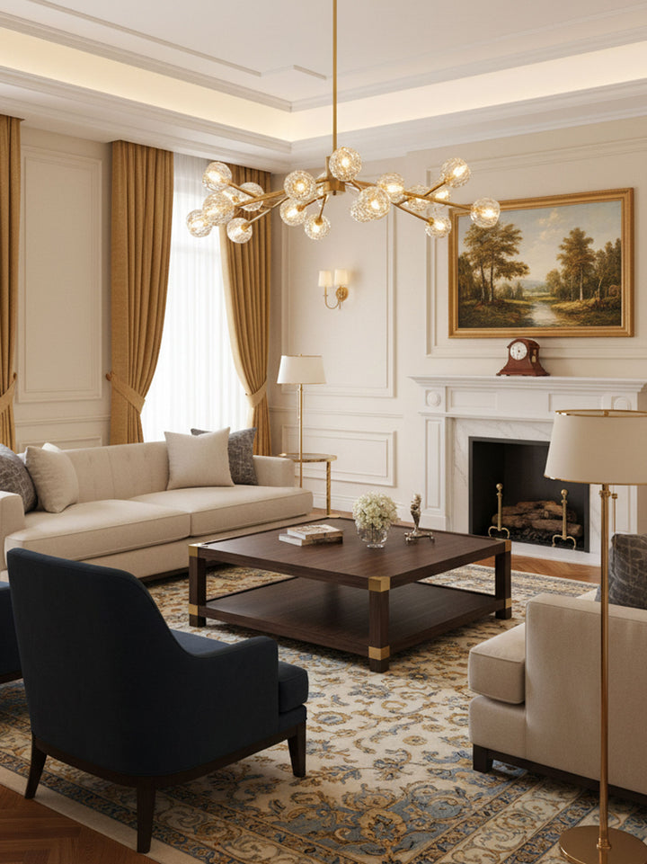 Crystal Ball Round Cluster Chandelier - Vakkerlight