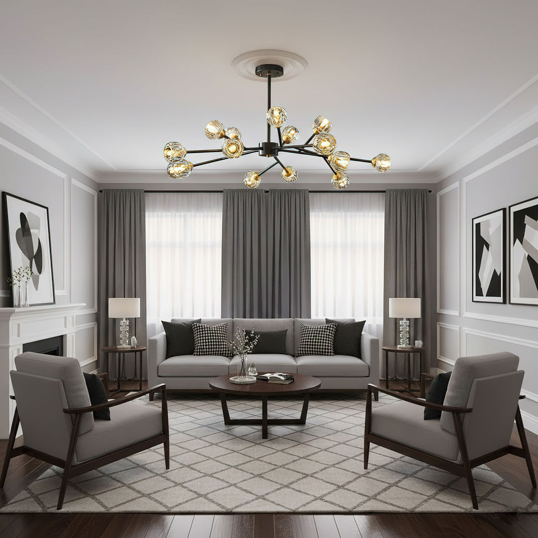 Crystal Ball Round Cluster Chandelier - Vakkerlight