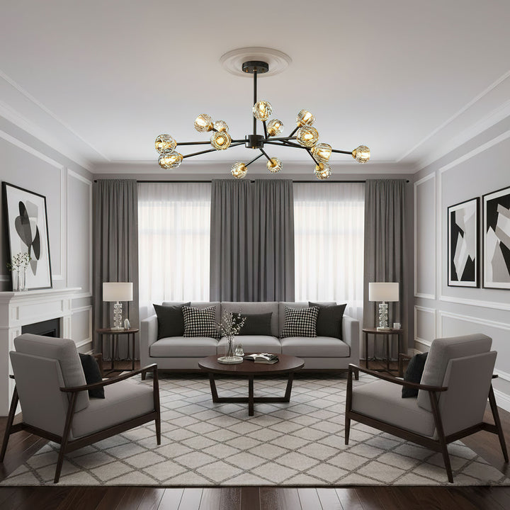 Crystal Ball Round Cluster Chandelier - Vakkerlight